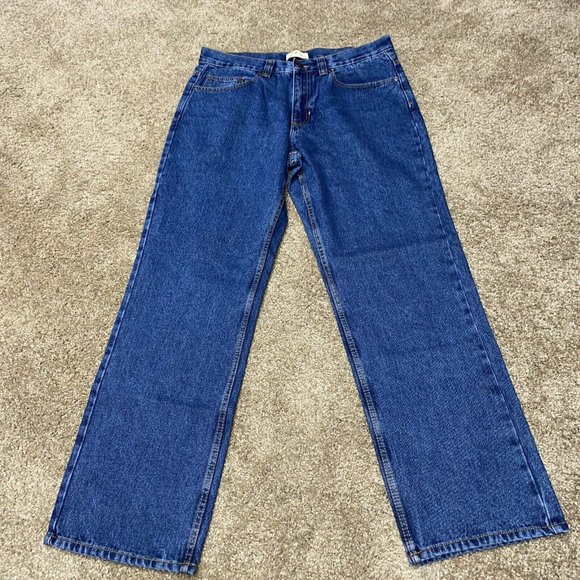 Blue Other - New Blue Mountain Mens Regular Fit Denim Jeans Size 34X32 Straight Leg, 5-pocket